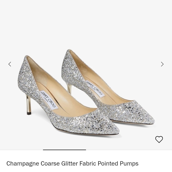 Jimmy Choo Romy Glitter Heels - Picture 4 of 16